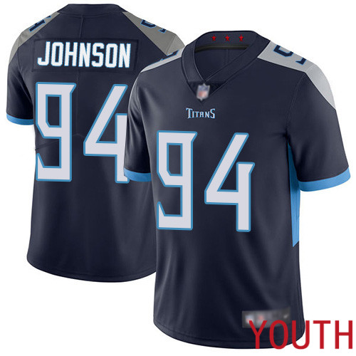 Tennessee Titans Limited Navy Blue Youth Austin Johnson Home Jersey NFL Football #94 Vapor Untouchable